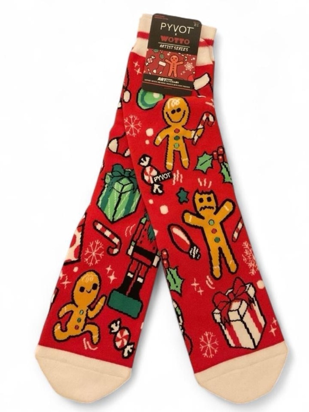 NWT Cotton Christmas Gingerbread  Holiday Socks